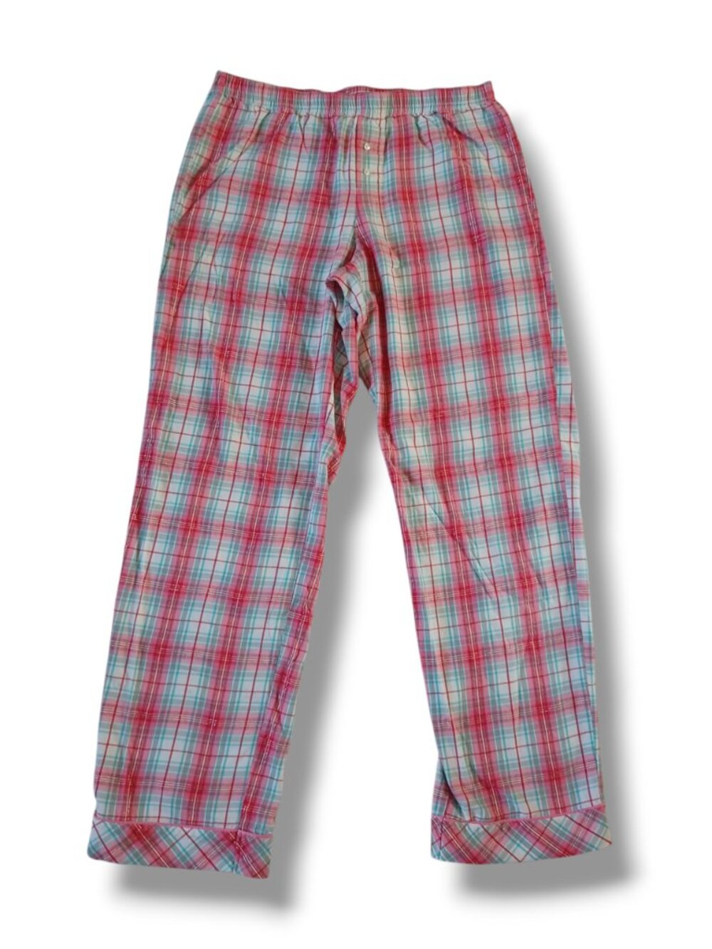 VS Victoria's Secret Womens Pajamas Set Flannel Pink Plaid Long Sleeve Size M - Picture 2 of 15